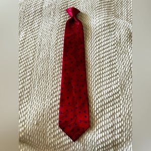 Mark Mathew Red & Blue Polkadot Clip On Tie